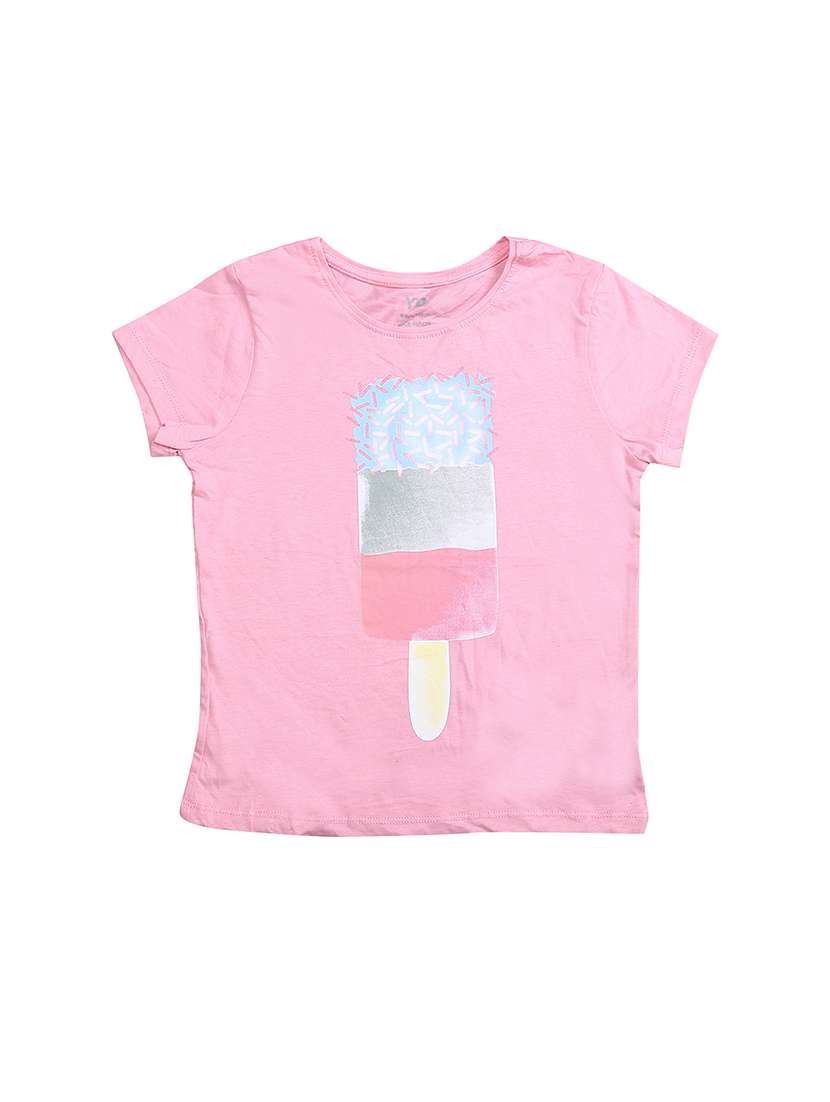 pink cotton regular tee