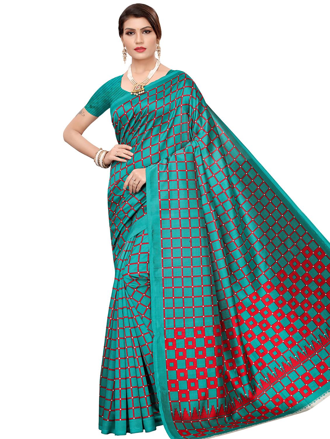 green art silk mysore saree with blouse - 16542763 -  Zoom Image - 0