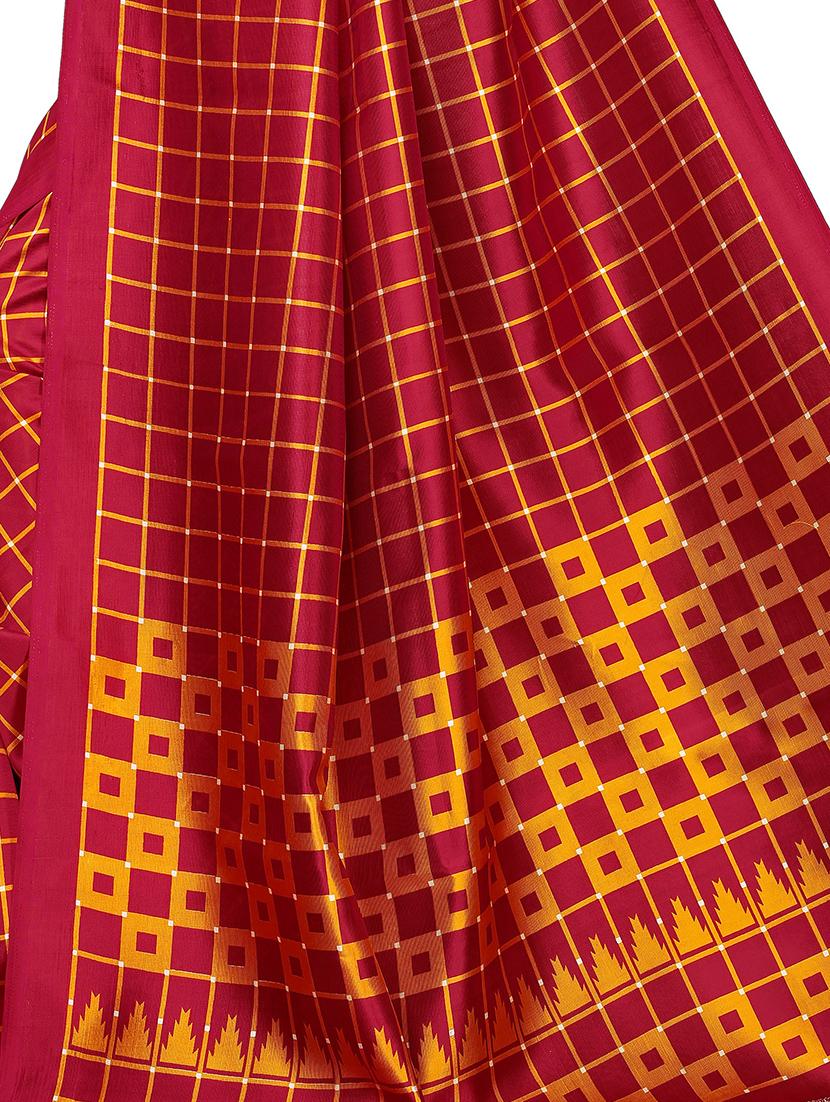 red art silk mysore saree with blouse - 16542764 - Standard Image - 3