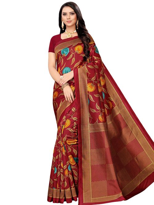 red art silk mysore saree with blouse - 16542776 - Standard Image - 0