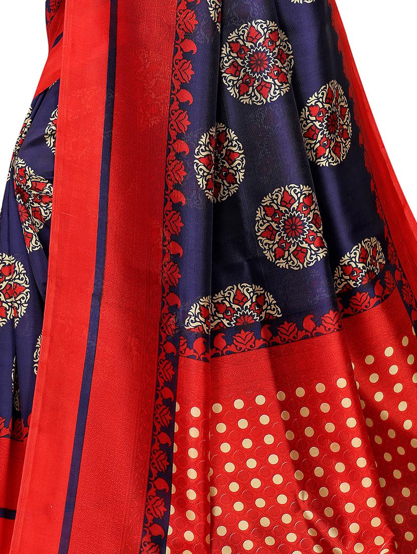 floral mysore silk saree with blouse - 16542781 - Standard Image - 3