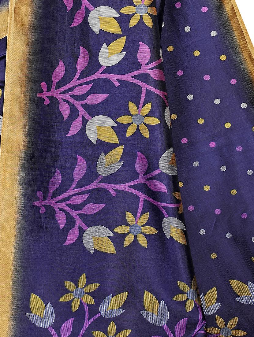 floral mysore silk saree with blouse - 16542784 - Standard Image - 3