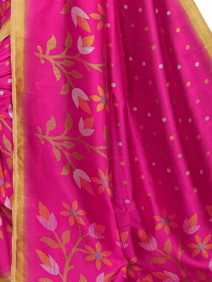floral mysore silk saree with blouse - 16542785 - Standard Image - 3