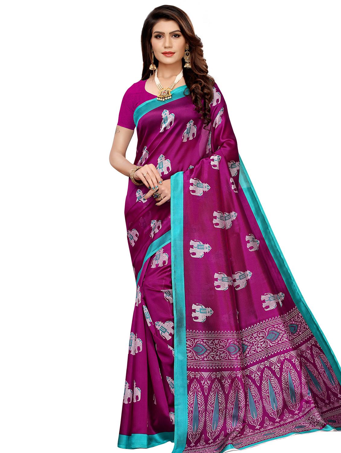conversational mysore silk saree with blouse - 16542793 - Zoom Image - 0