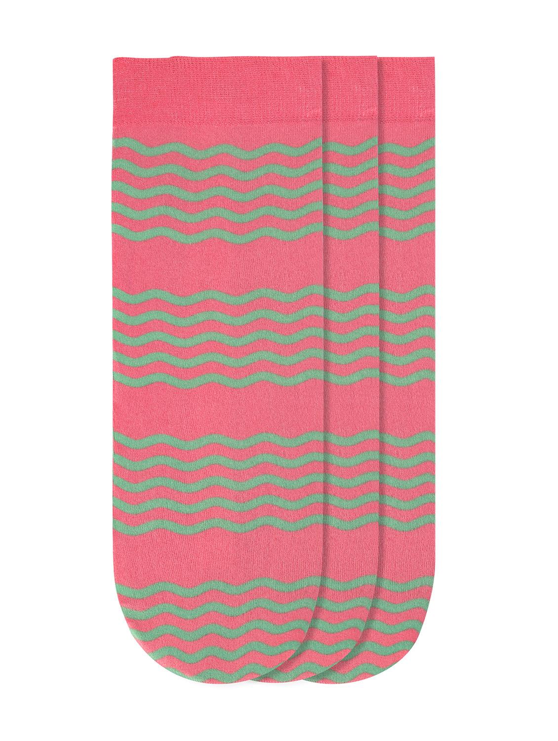 pack of 3 pink nylon ankle length sock - 16543274 - Zoom Image - 0