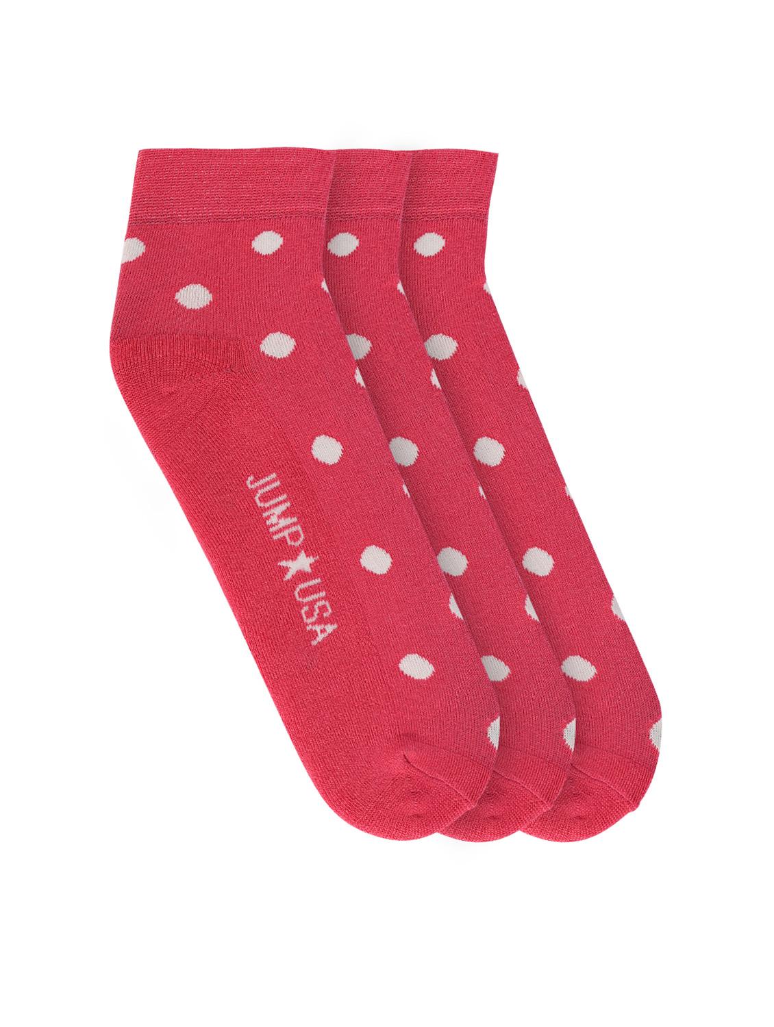 pack of 3 pink cotton ankle length sock - 16543279 - Zoom Image - 0
