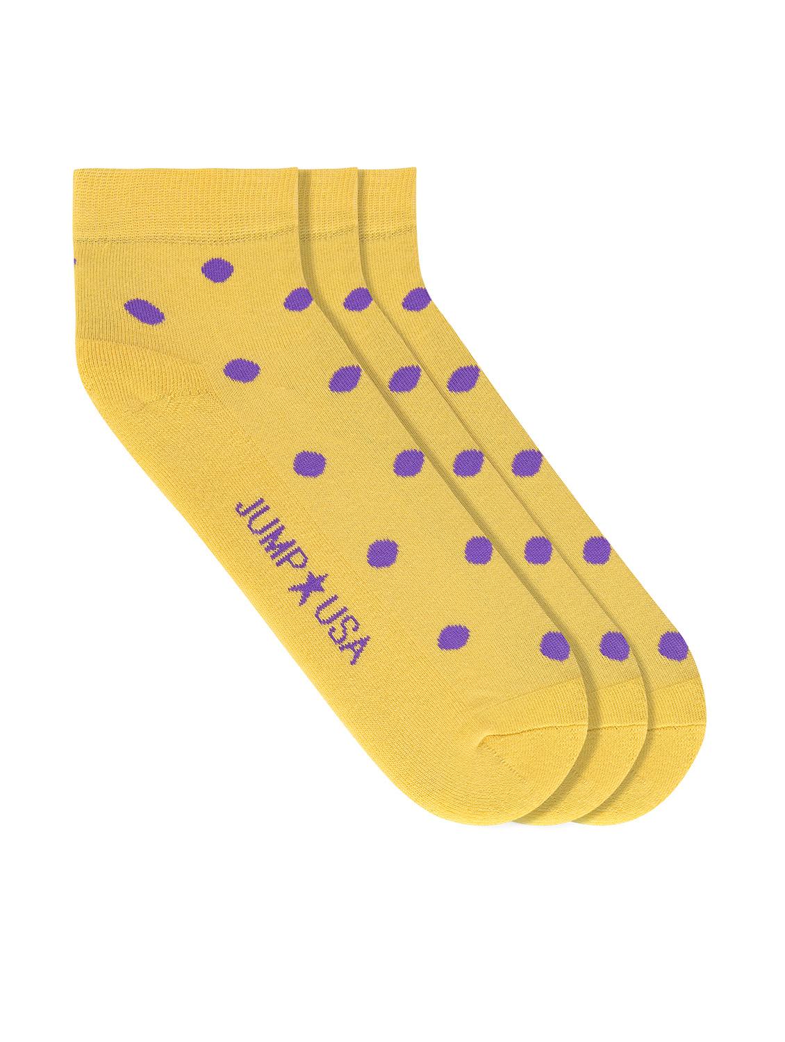 pack of 3 yellow cotton ankle length sock - 16543283 - Zoom Image - 0