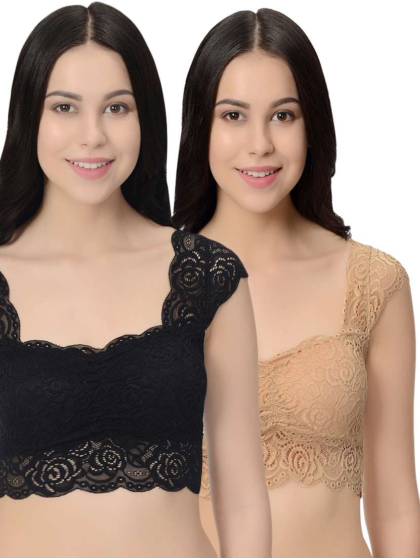 set of 2 laced bra 