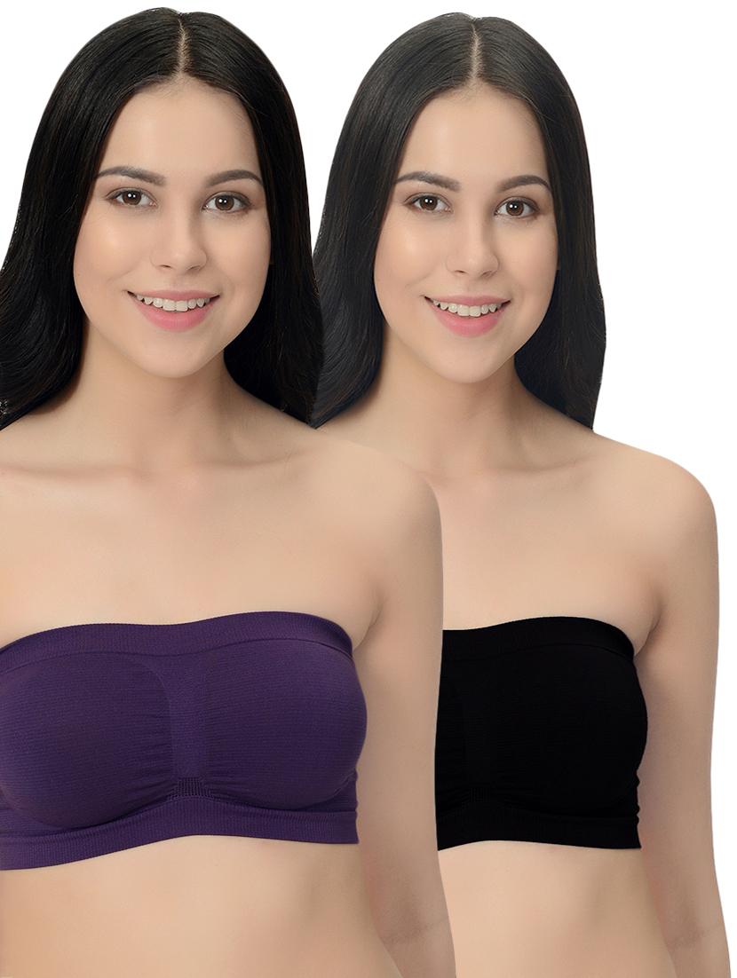 set of 2 solid tube bra  - 16544448 -  Zoom Image - 0