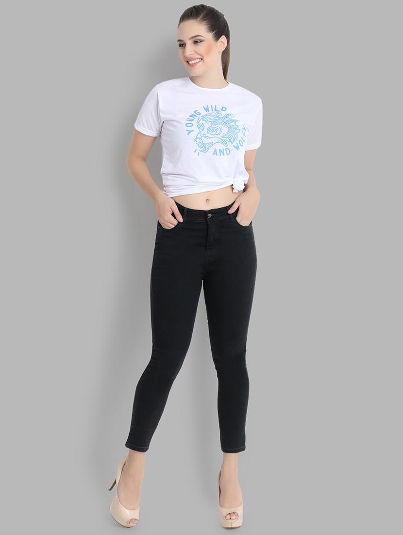high rise ankle length jeans - 16544589 - Standard Image - 3
