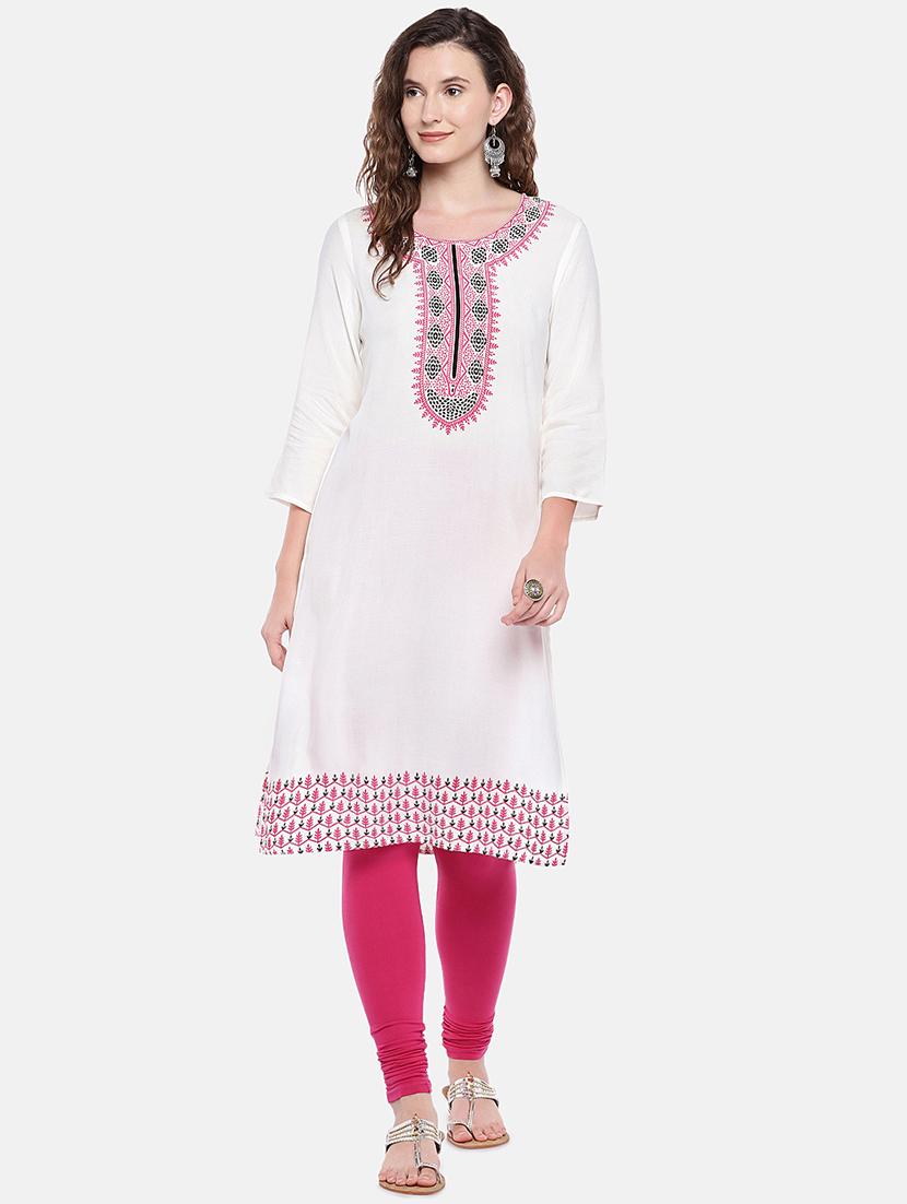 printed straight kurta - 16545120 - Zoom Image - 0