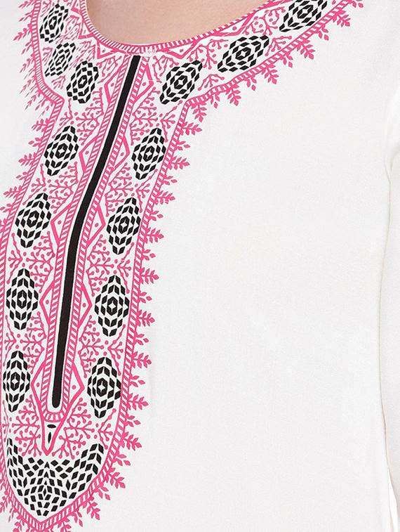 printed straight kurta - 16545120 - Standard Image - 3