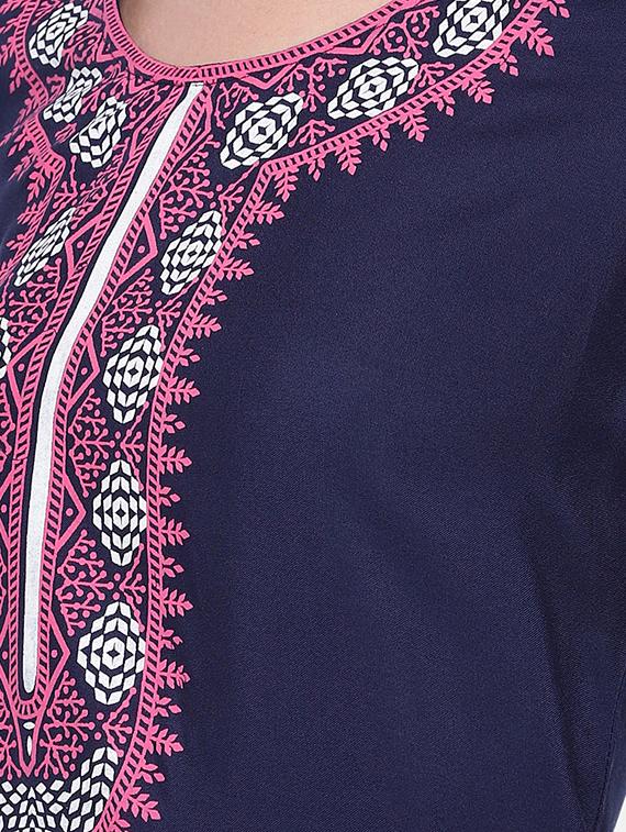 printed straight kurta - 16545121 - Standard Image - 3