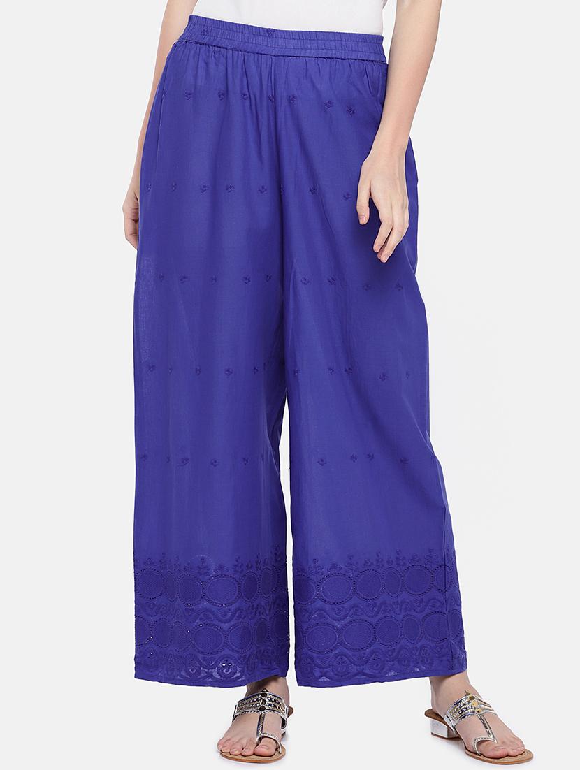 blue cotton palazzo - 16545389 - Zoom Image - 0