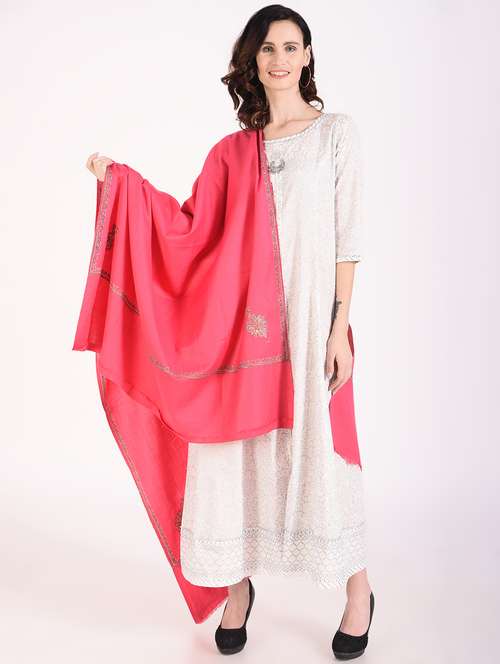 embroidered solid shawl - 16546996 -  Standard Image - 0
