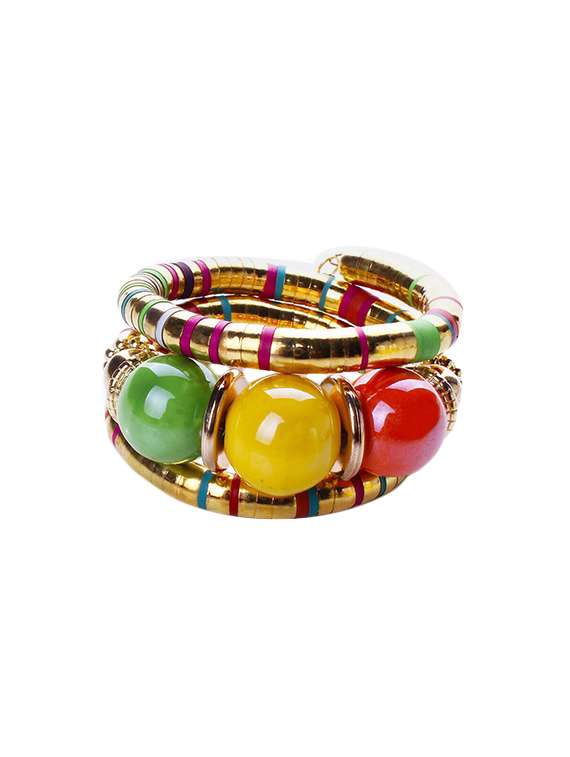 multi colored zinc beaded bracelet