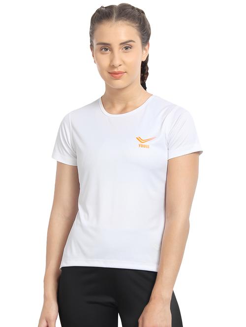 round neck curved hem solid tee - 16548633 -  Standard Image - 0