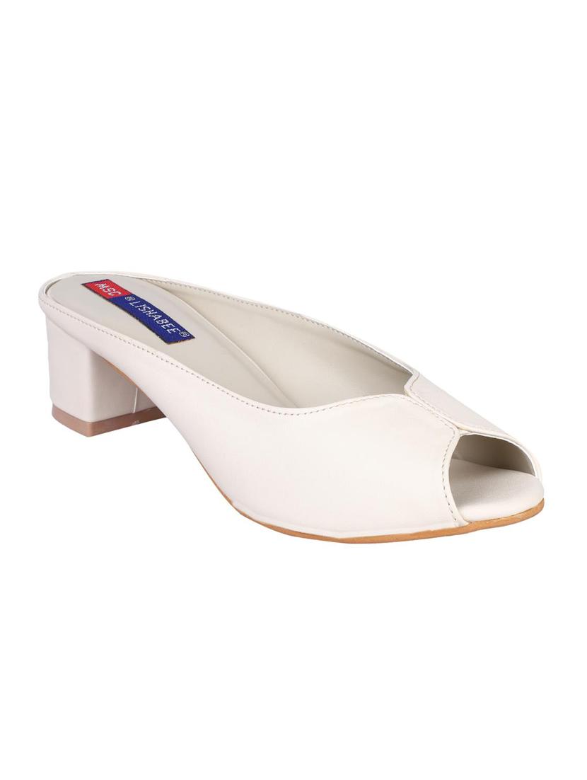 white slip on sandals - 16548828 -  Zoom Image - 0