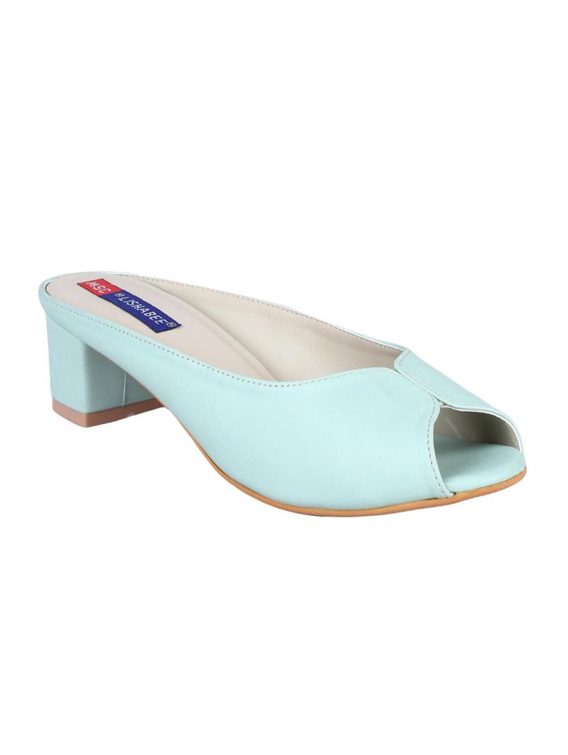msc blue leatherette slip on sandals - 16548829 -  Zoom Image - 0