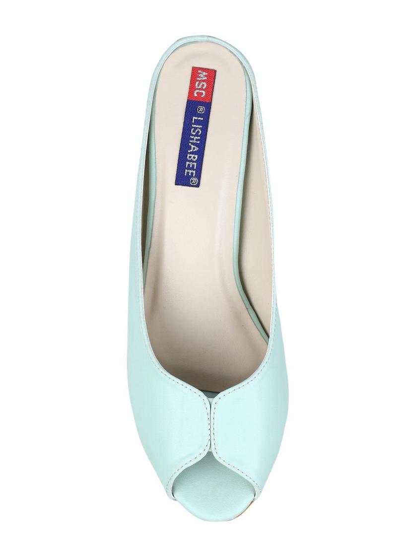 msc blue leatherette slip on sandals - 16548829 - Standard Image - 3