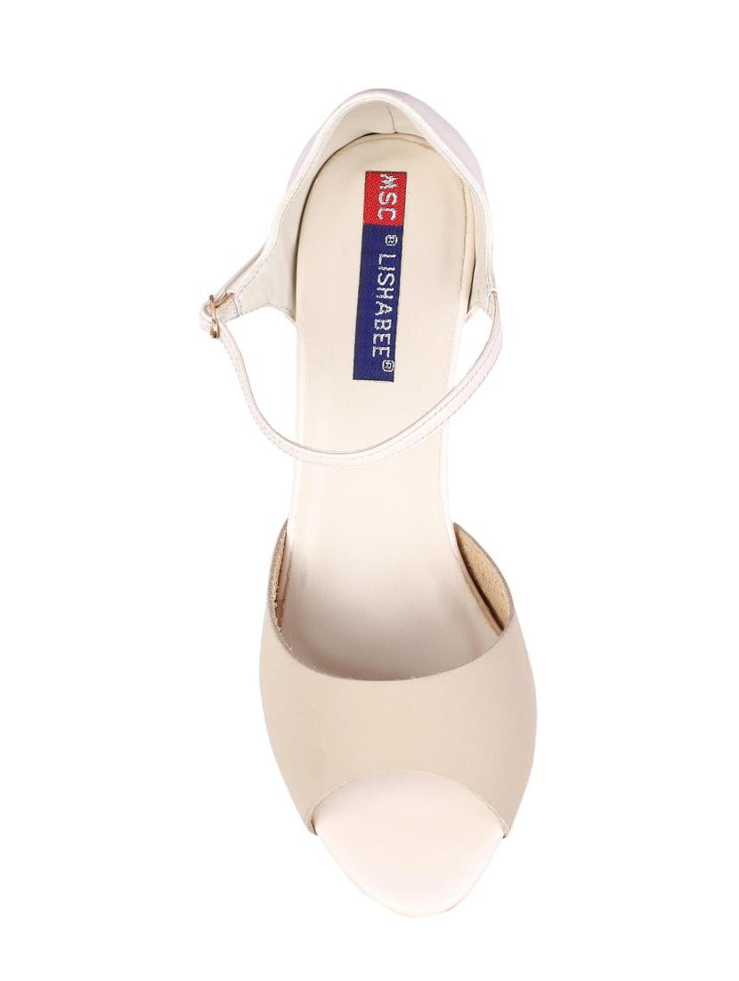 msc nude leatherette closed back sandals - 16548835 - Standard Image - 3