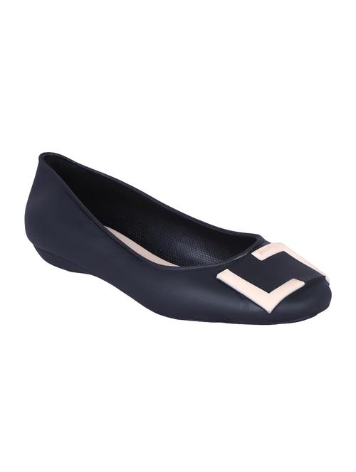 msc navy blue leatherette slip on ballerinas - 16548930 - Standard Image - 0