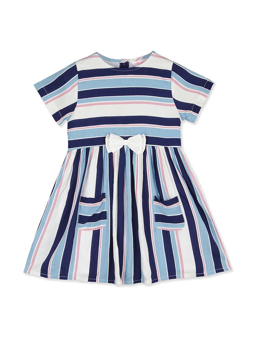 multi colored striped frock