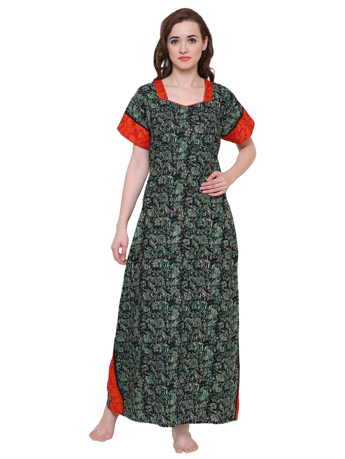 tie back printed nighty  - 16550879 -  Zoom Image - 0