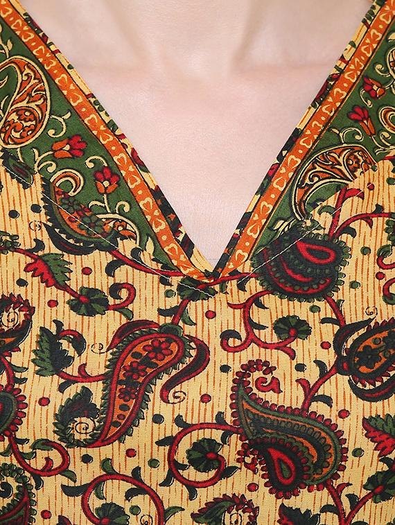 v neck tie back paisley nighty - 16550882 - Standard Image - 3