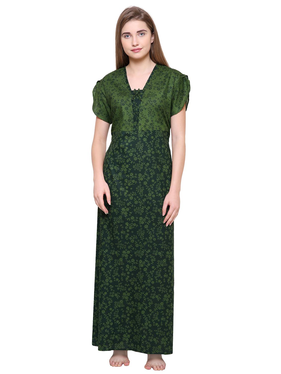 tie back printed nighty - 16550894 - Zoom Image - 0