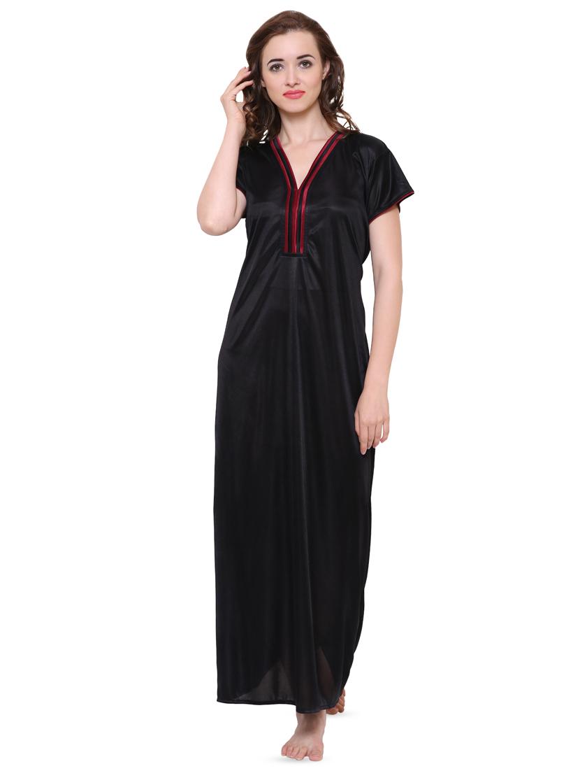 v neck tie back nighty - 16550900 - Zoom Image - 0