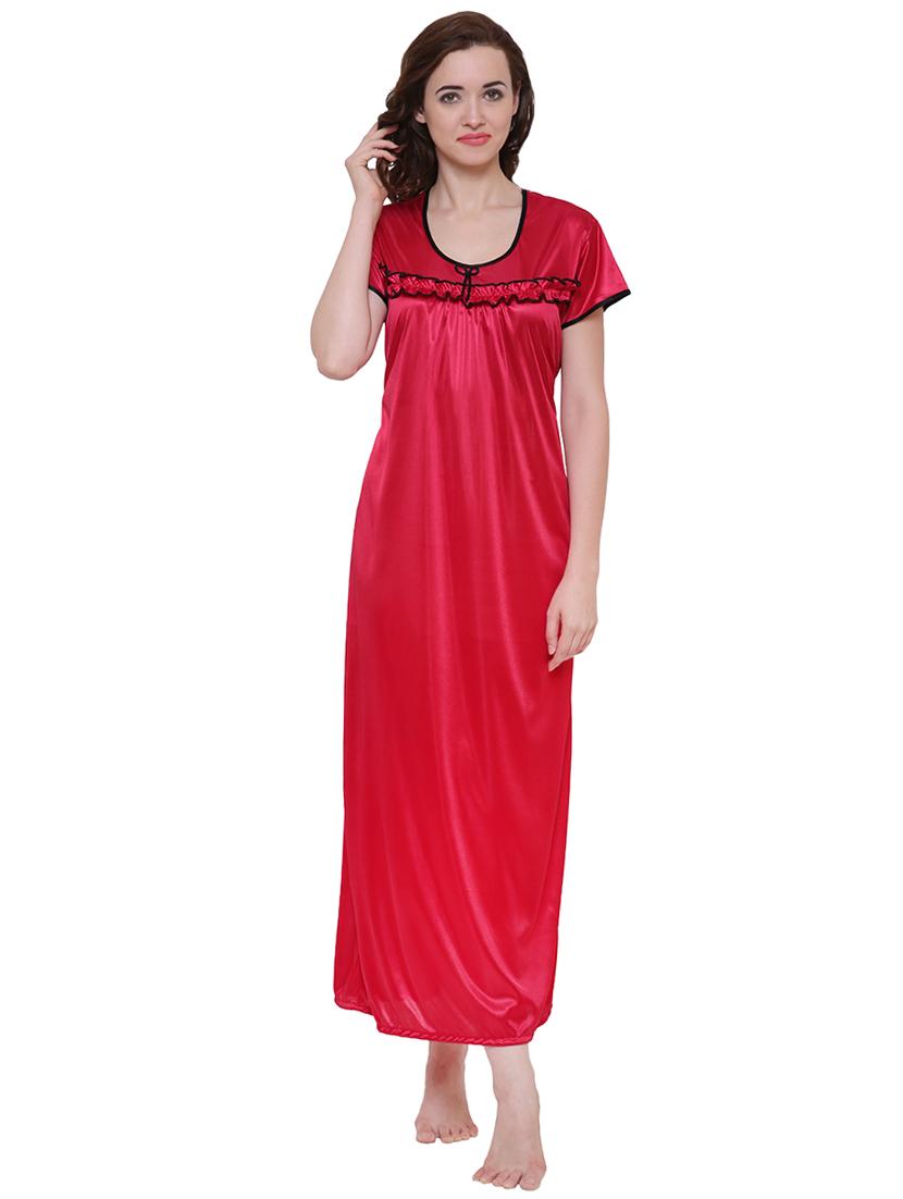 bow patch frill trim nighty - 16550904 - Zoom Image - 0