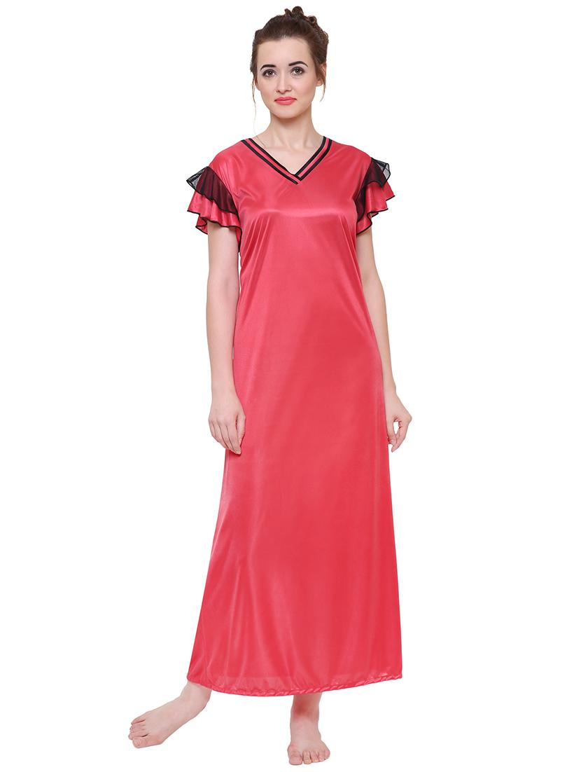 v neck ruffle sleeved nighty - 16550909 -  Zoom Image - 0
