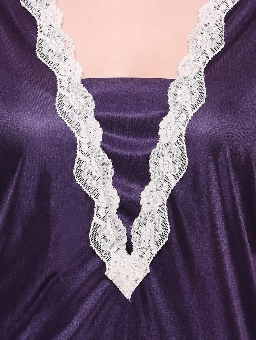 tie back lace detail nighty - 16550917 - Standard Image - 3