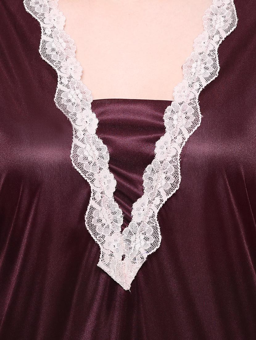 tie back lace detail nighty - 16550918 - Standard Image - 3