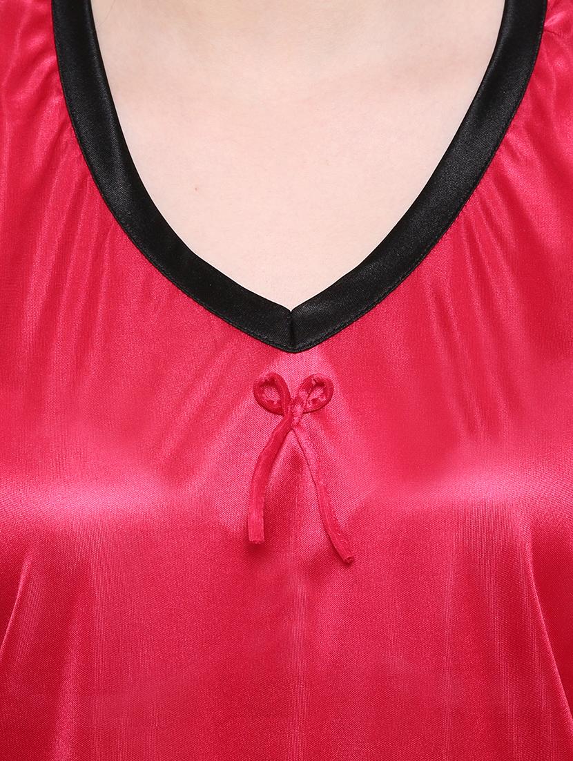tie back contrast detail nighty - 16550920 - Standard Image - 3