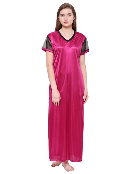 tie back contrast detail nighty - 16550922 - Standard Image - 0
