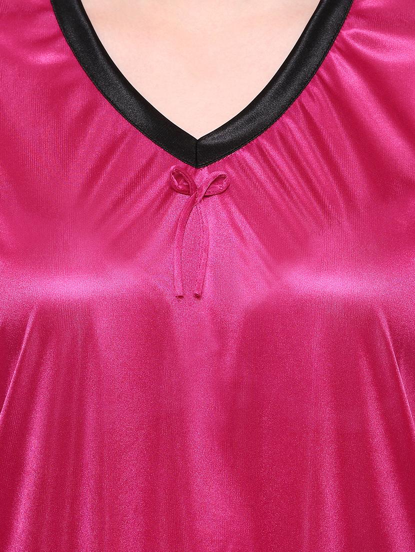 tie back contrast detail nighty - 16550922 - Standard Image - 3