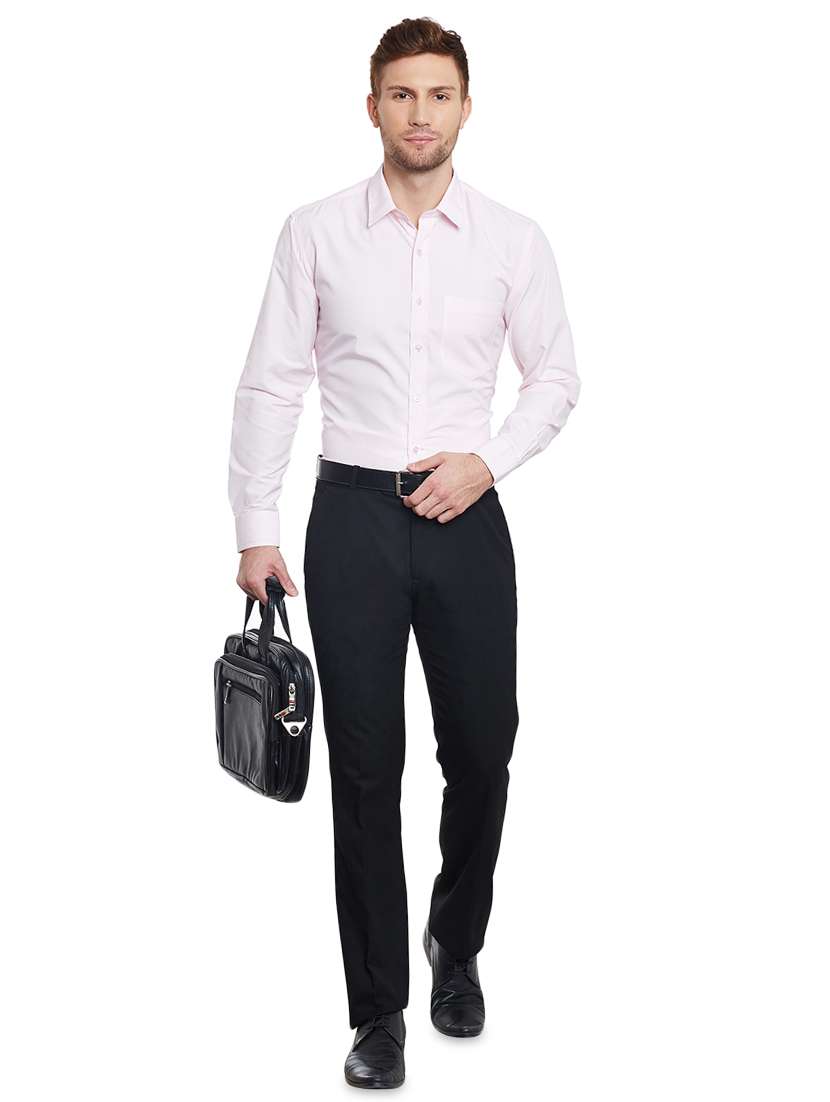 pink solid formal shirt - 16552713 -  Standard Image - 3
