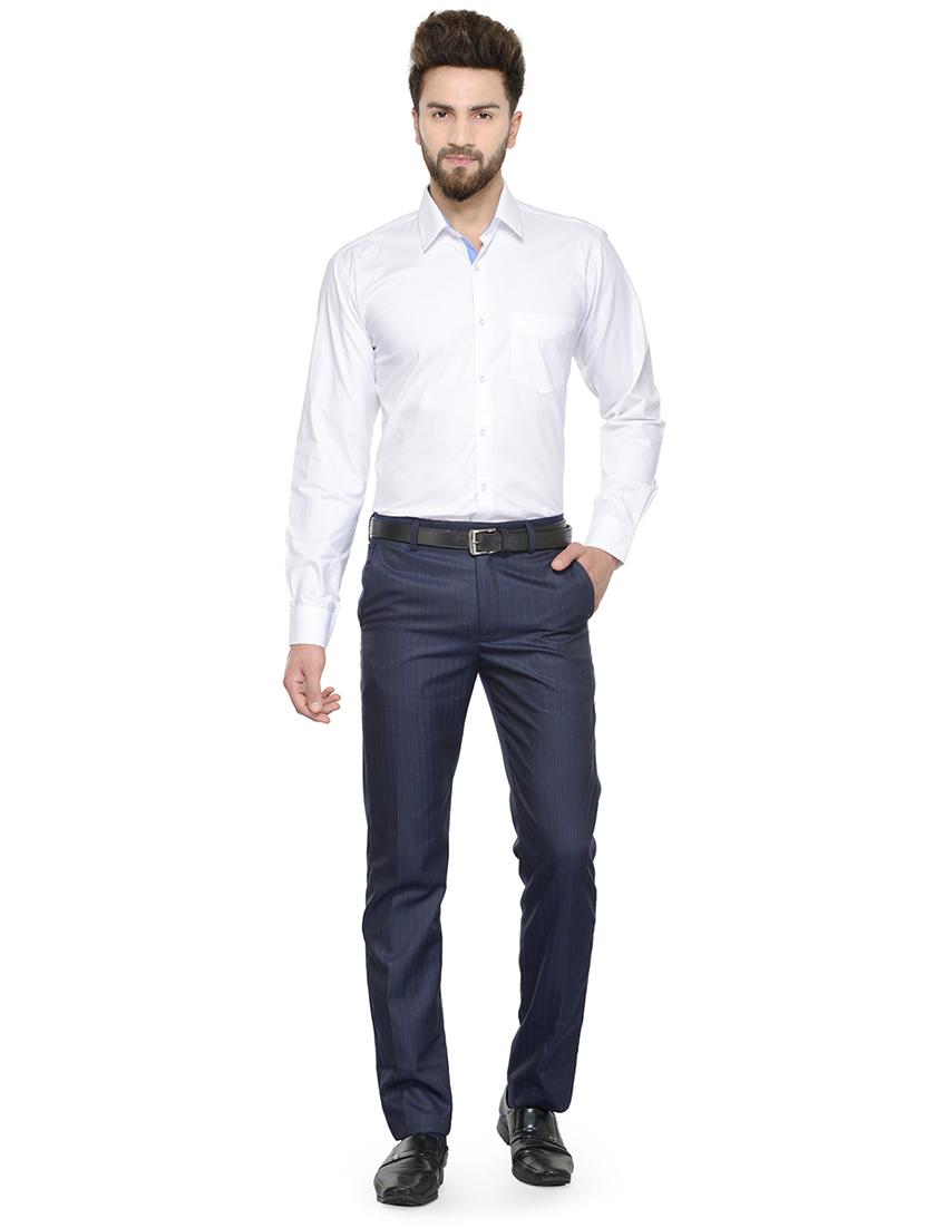 white solid formal shirt - 16552749 - Standard Image - 3
