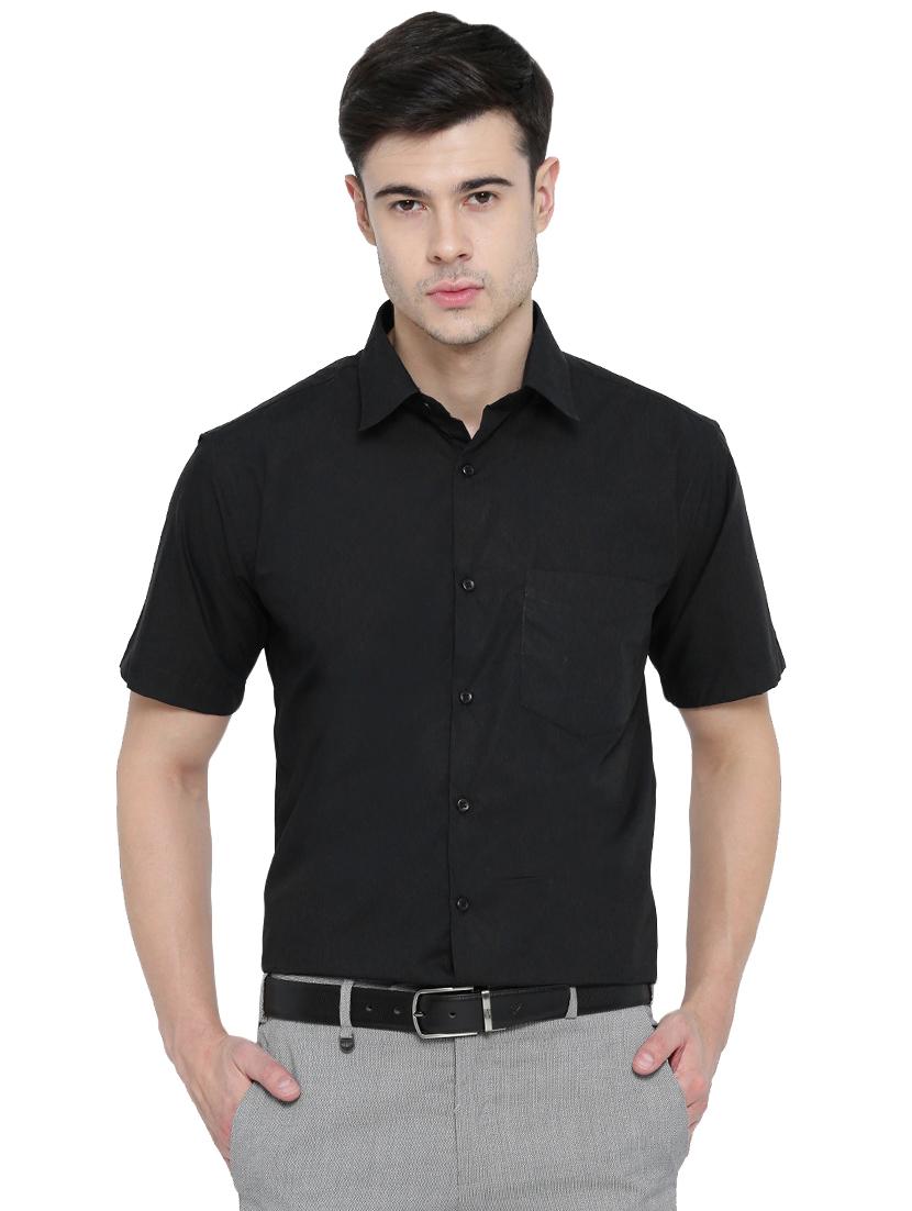 black solid formal shirt - 16552753 - Zoom Image - 0