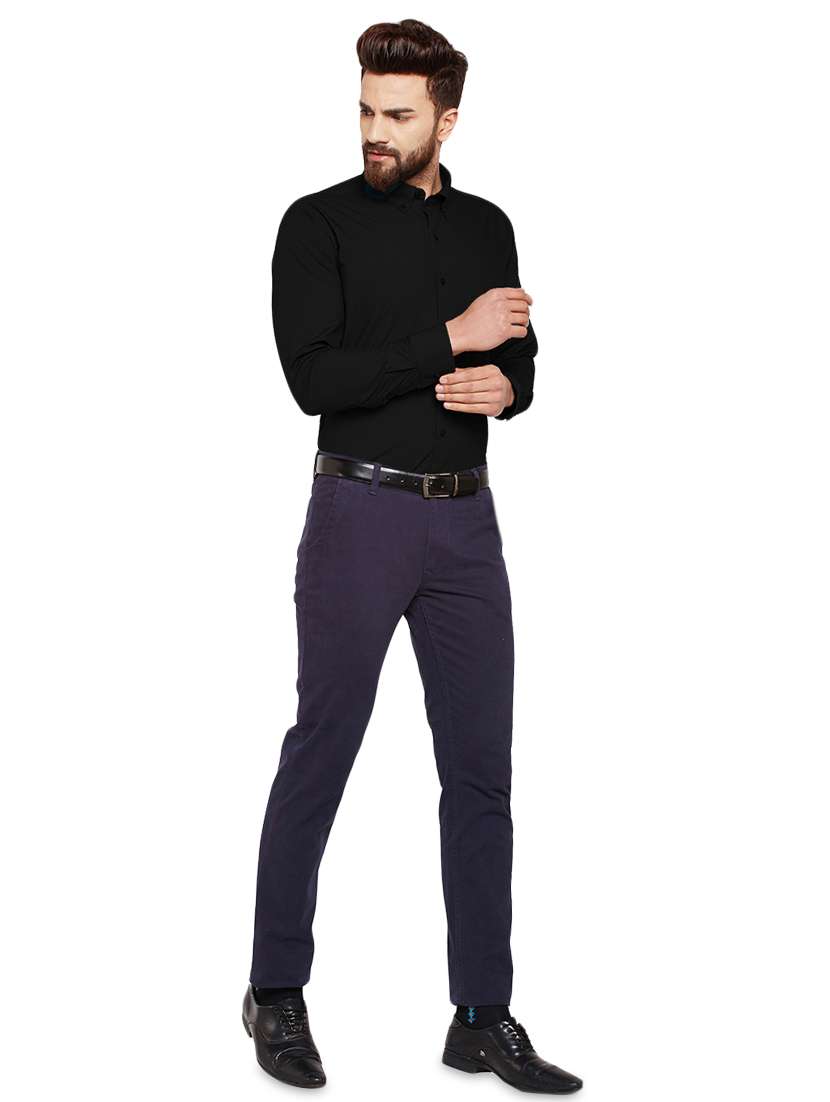 black solid formal shirt - 16552776 -  Standard Image - 3