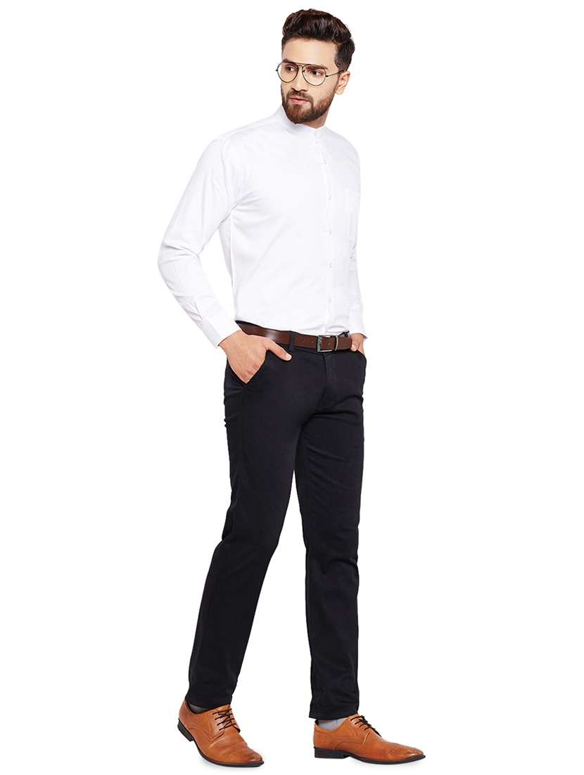 white solid formal shirt - 16552828 -  Standard Image - 3