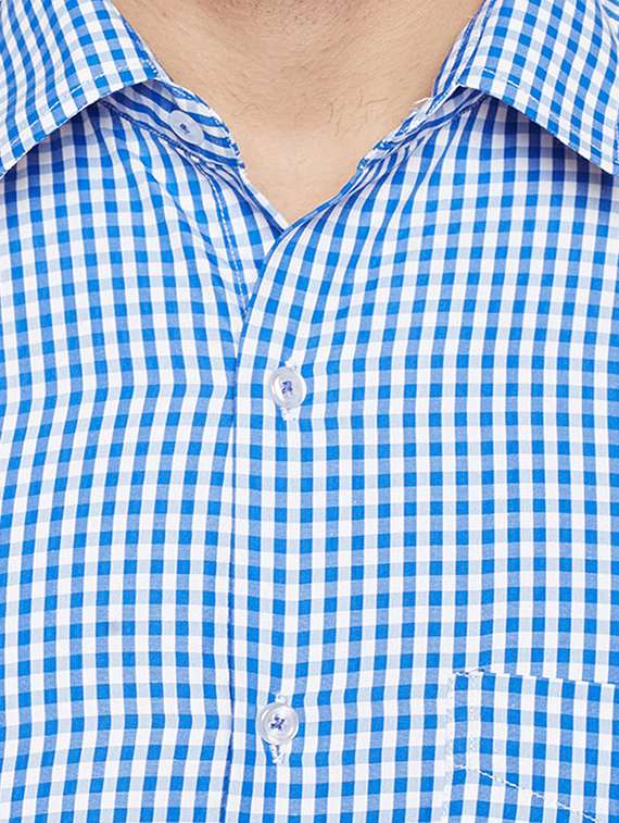 blue checkered formal shirt - 16552853 -  Standard Image - 3