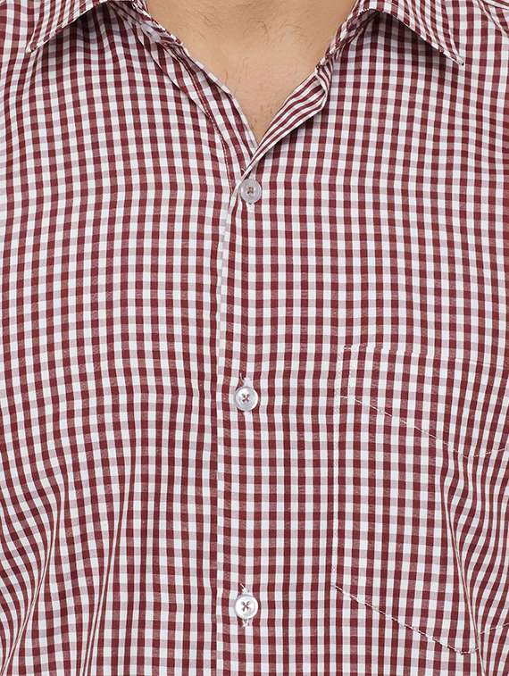 brown checkered formal shirt - 16552854 -  Standard Image - 3