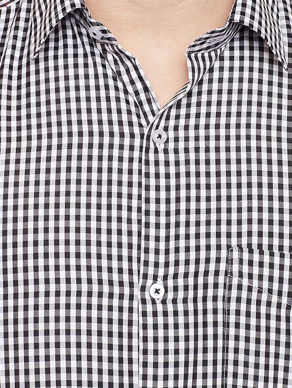 black checkered formal shirt - 16552858 -  Standard Image - 3