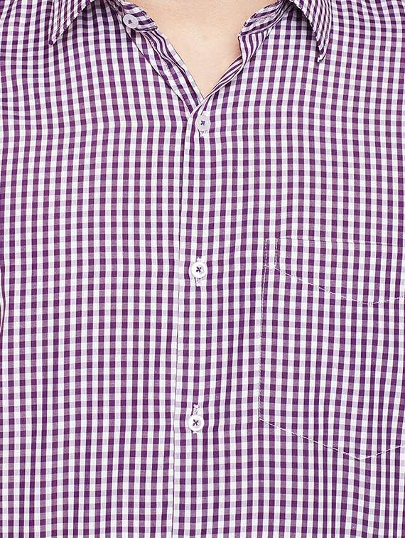 purple checkered formal shirt - 16552862 -  Standard Image - 3