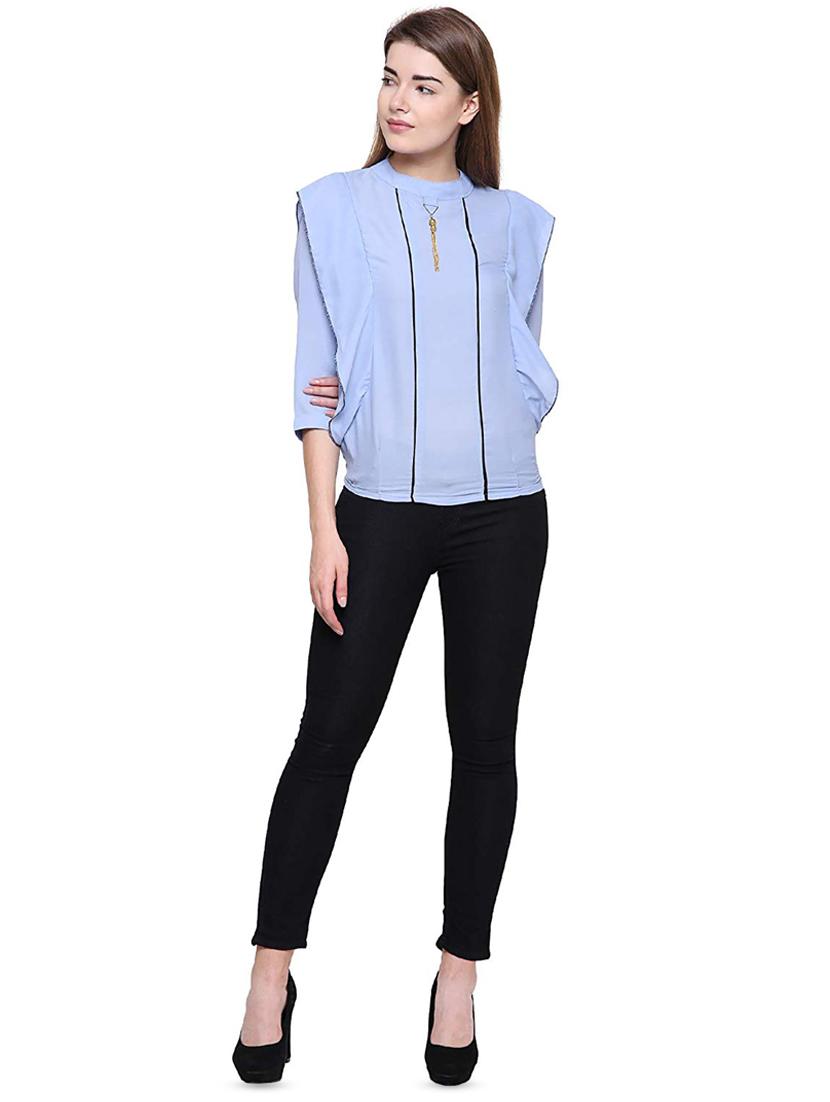 embellished concealed piping top - 16553503 - Standard Image - 3