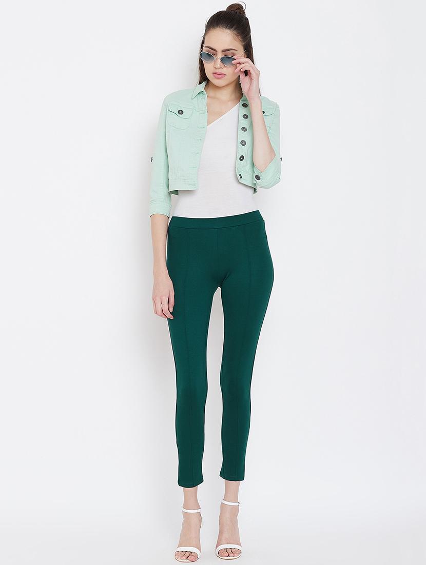 high rise solid jeggings - 16557503 - Standard Image - 3