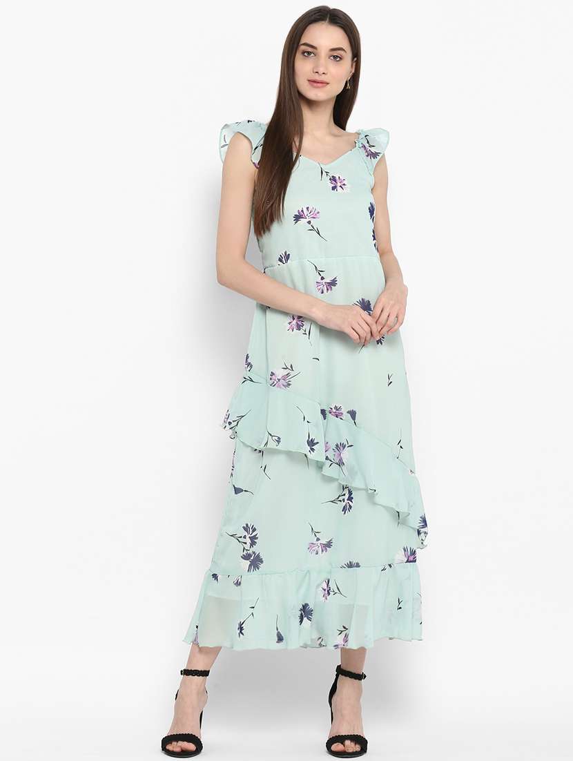 women's ruffle floral dress